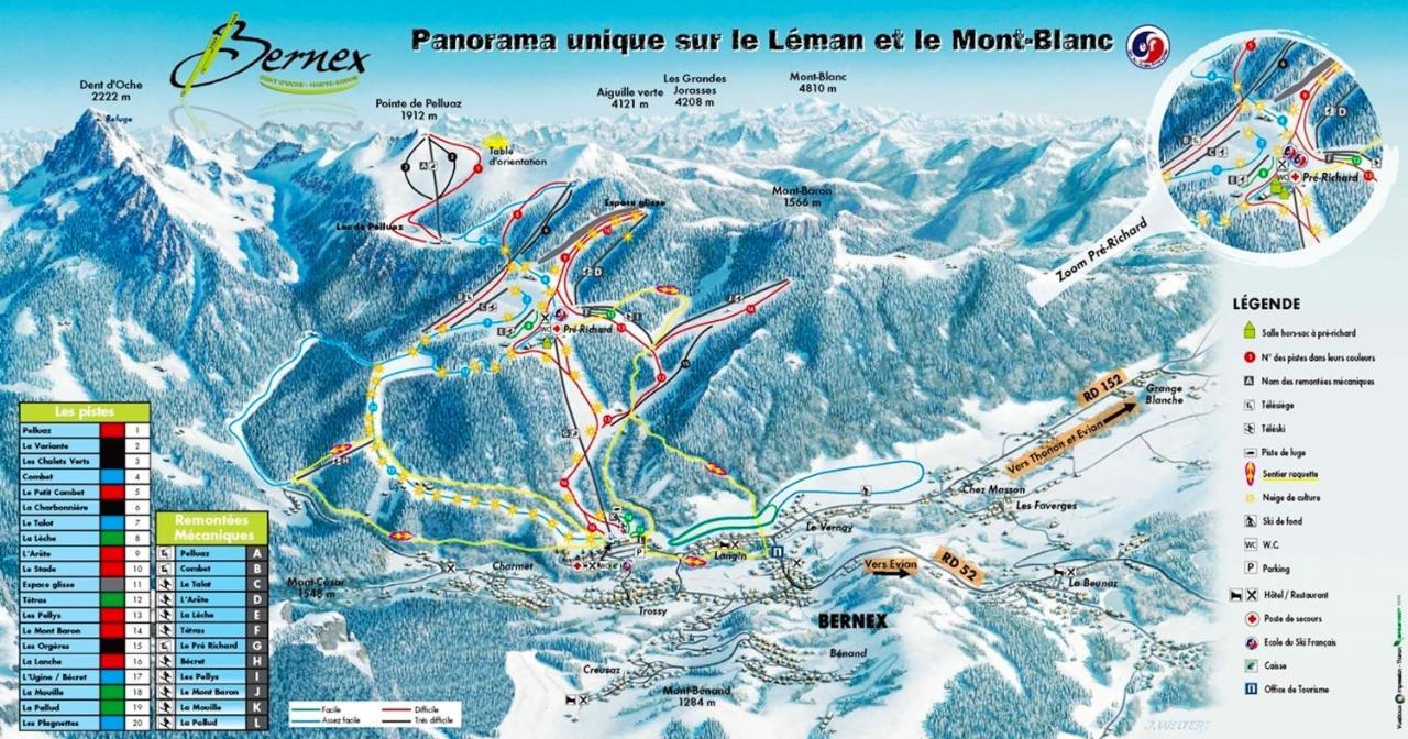 Appartement Au Pied Des Pistes, Avec Vue Sur La Montagne Bernex Exteriér fotografie